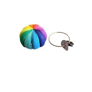 LOVEVERY Rainbow Ball & Metal Ring Rattle Toy Set